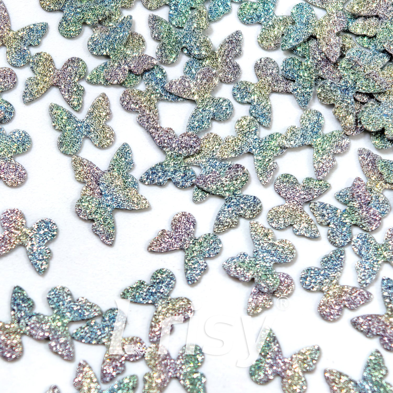 5mm Diamond Texture Gradient Green Butterfly Glitter YW-AR6