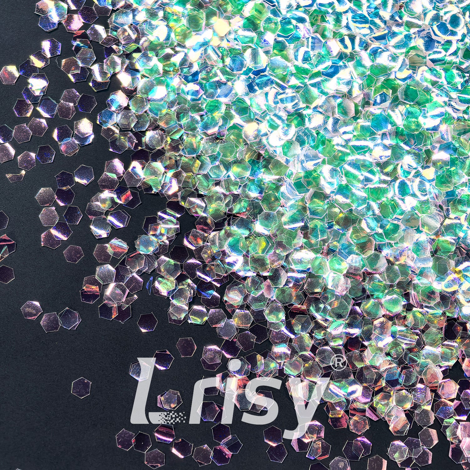 2.5mm Advanced Green Brightness Iridescent Glitter YW-F325