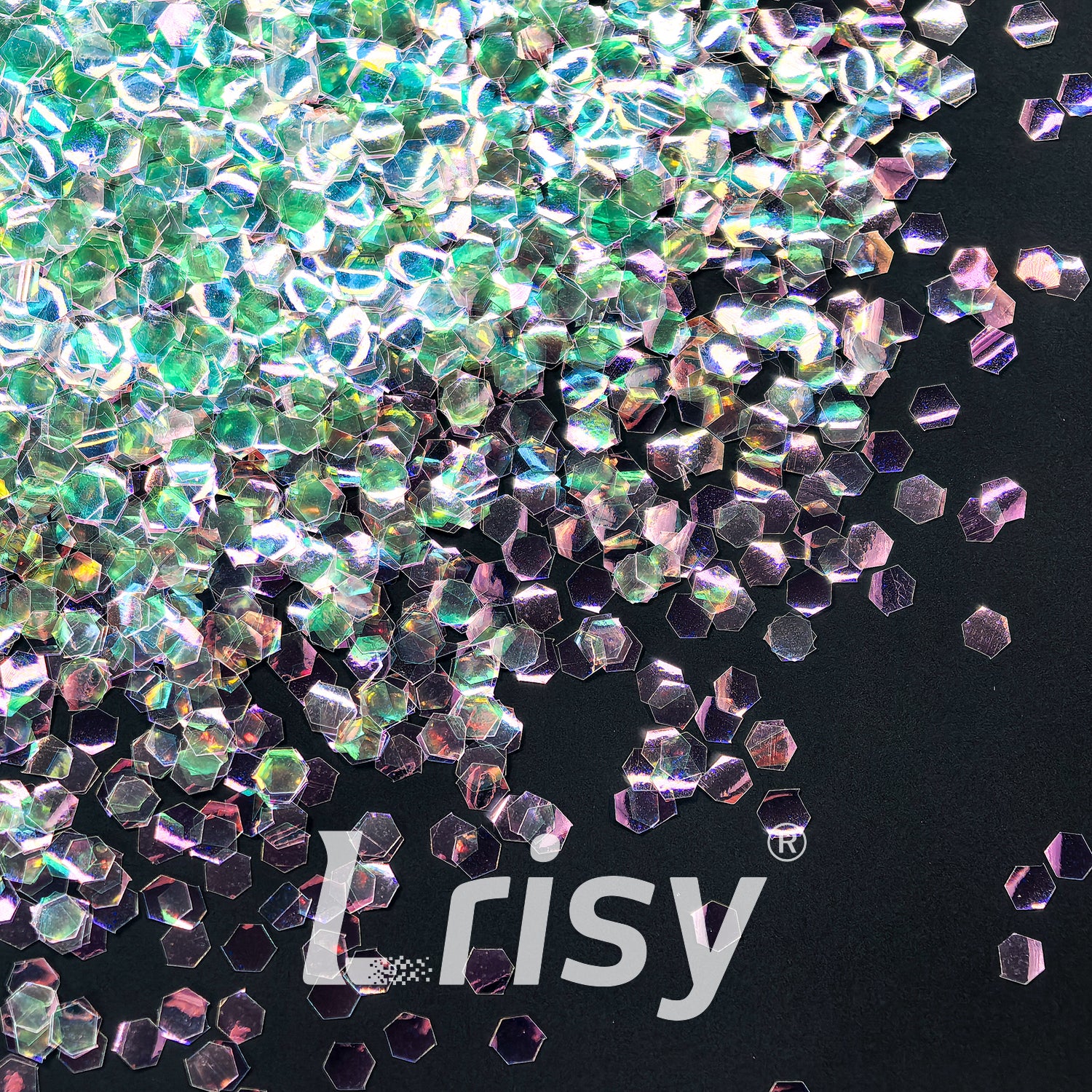 2.5mm Advanced Green Brightness Iridescent Glitter YW-F325