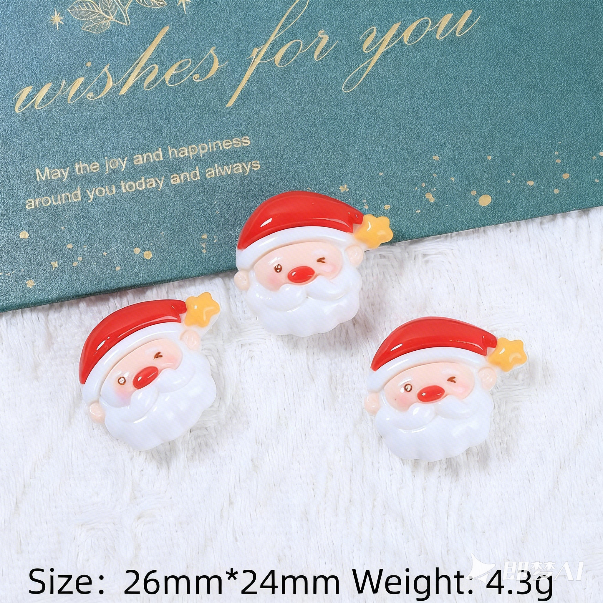 12Pcs Christmas Theme Polymer Clay Slices Set, Soft Clay Charm Decorations for DIY Slime Add-ins, Resin Art, Jewelry Making, Pendant Keychain (2.5-3cm/1-1.2inch)