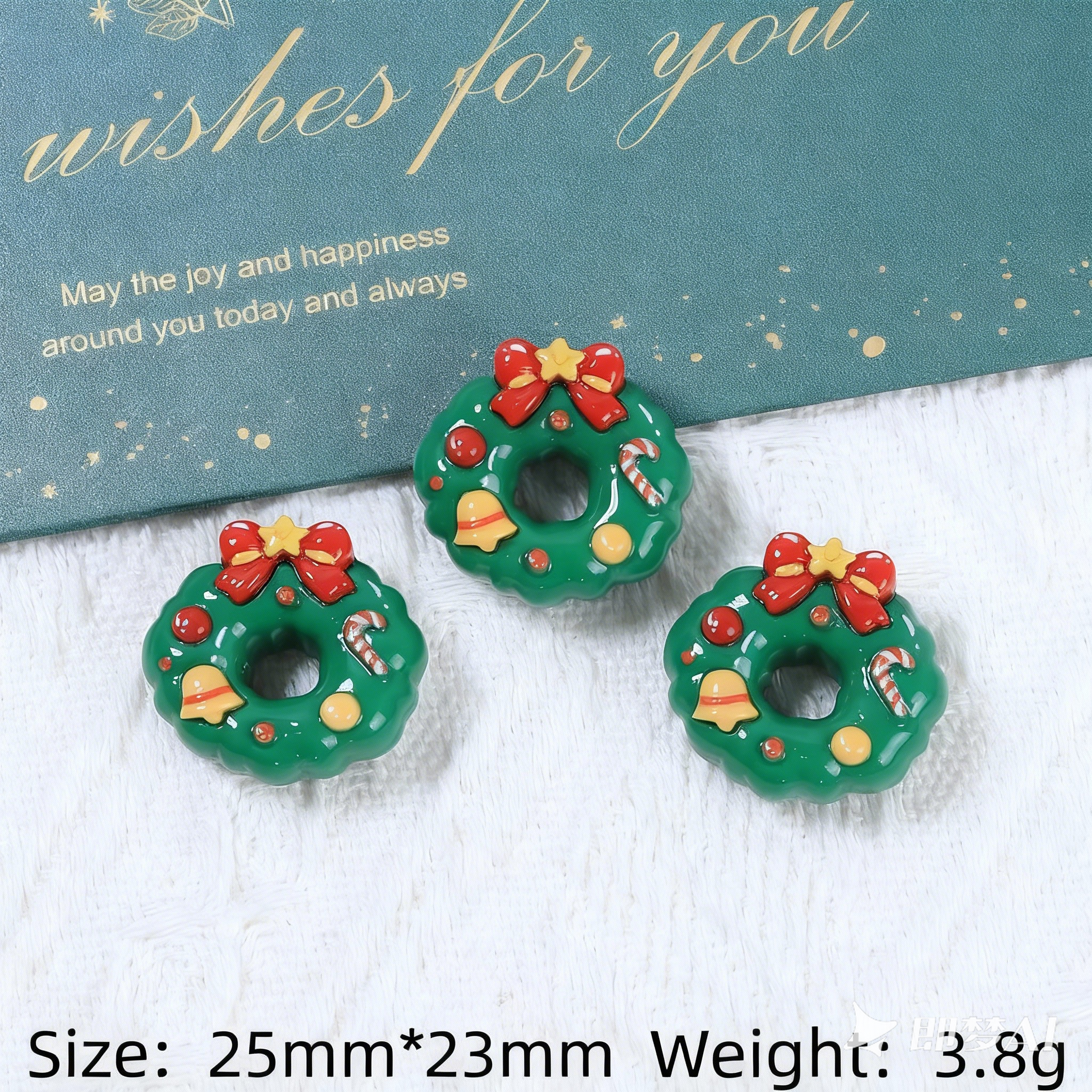 12Pcs Christmas Theme Polymer Clay Slices Set, Soft Clay Charm Decorations for DIY Slime Add-ins, Resin Art, Jewelry Making, Pendant Keychain (2.5-3cm/1-1.2inch)