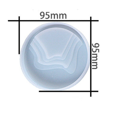 DIY Round Casting Coaster Silicone Resin Mold M-DYYY-HDBD001