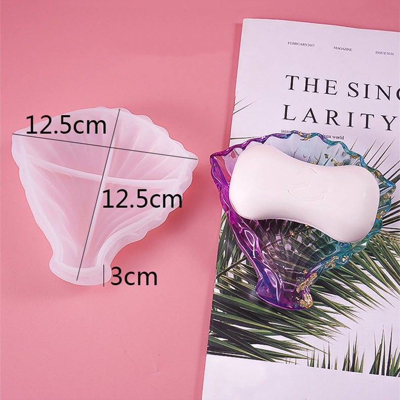 Scallop Shell Dish Tray Shell Silicone Molds For DIY Epoxy Resin M-SS001
