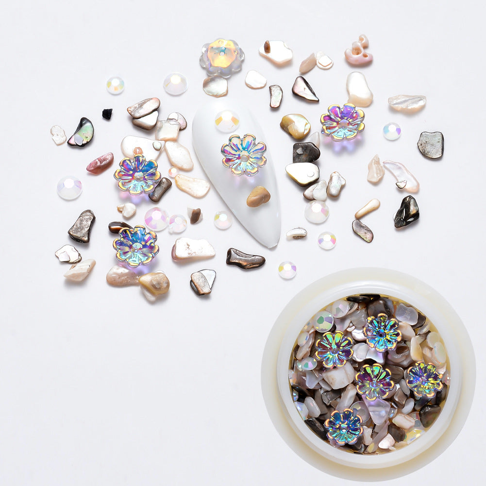 Nail Art Charms Crystal Glass Diamond Floret Special Mix MZ-004