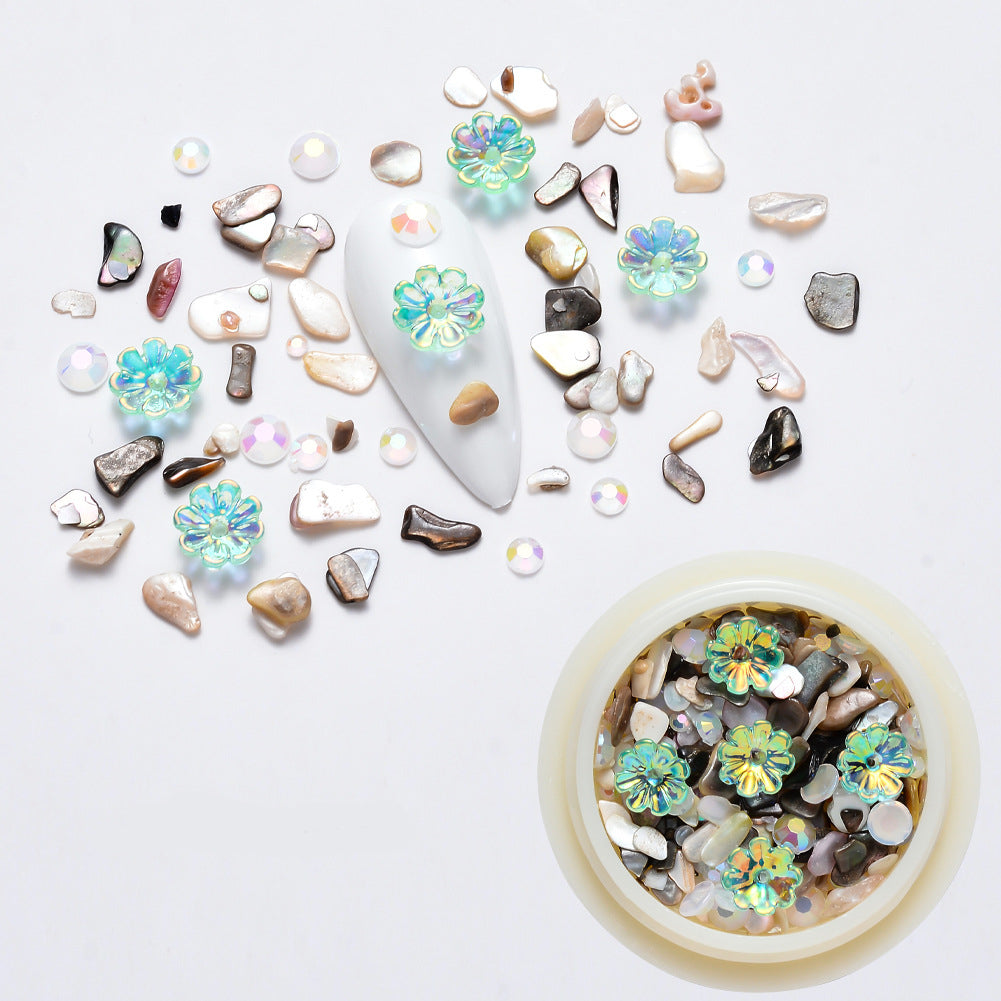 Nail Art Charms Crystal Glass Diamond Floret Special Mix MZ-005