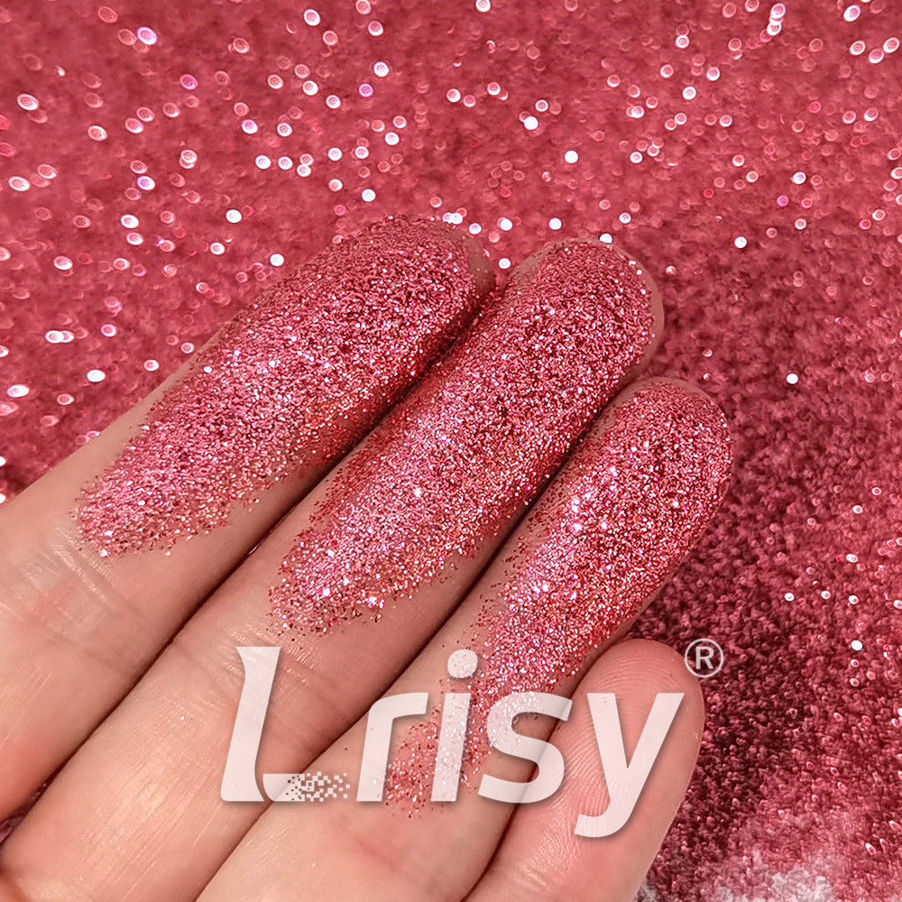 0.2mm Coral Red Professional Cosmetic Glitter For Lip Gloss, Lipstick FCH913