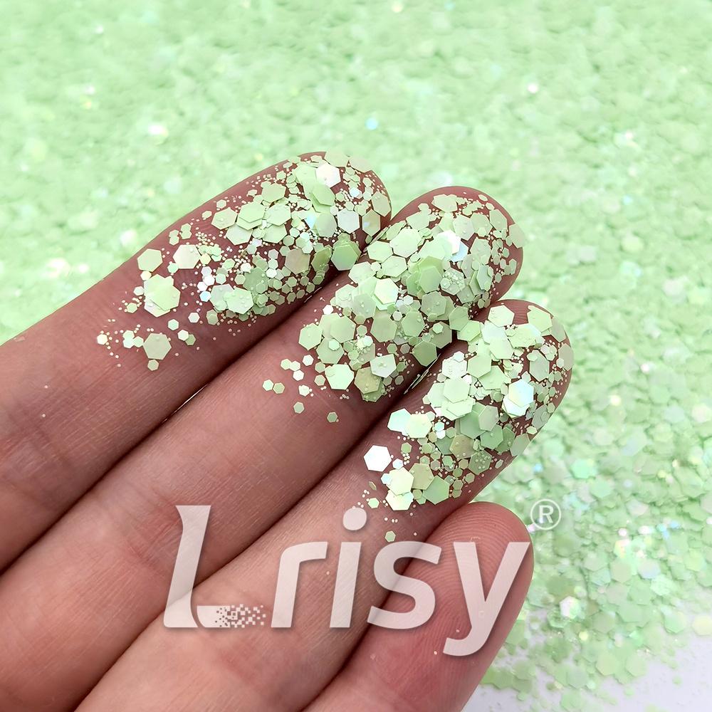 Macaron Color General Mixed Green Glitter FC-E8041