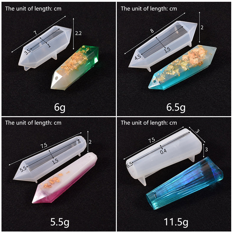 Pack of 24 Divination Crystal Pendant Resin Silicone Mold