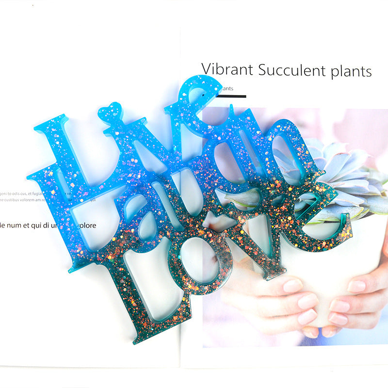 Live, Laugh, Love Splicing Decoration Silicone Resin Mold M-QZZ-LLL001