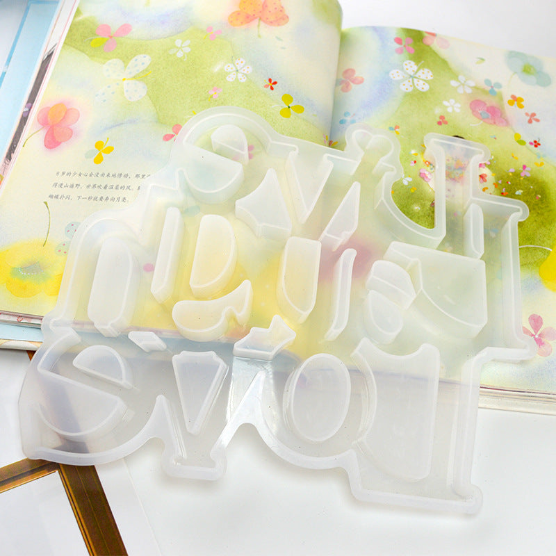 Live, Laugh, Love Splicing Decoration Silicone Resin Mold M-QZZ-LLL001