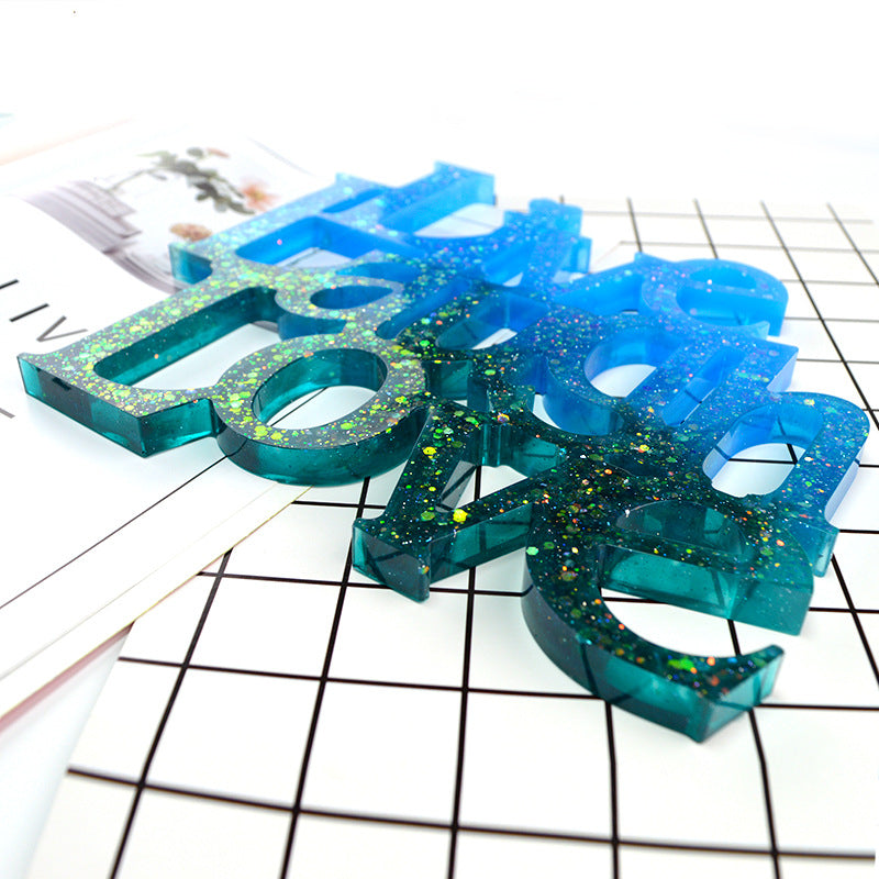 Live, Laugh, Love Splicing Decoration Silicone Resin Mold M-QZZ-LLL001