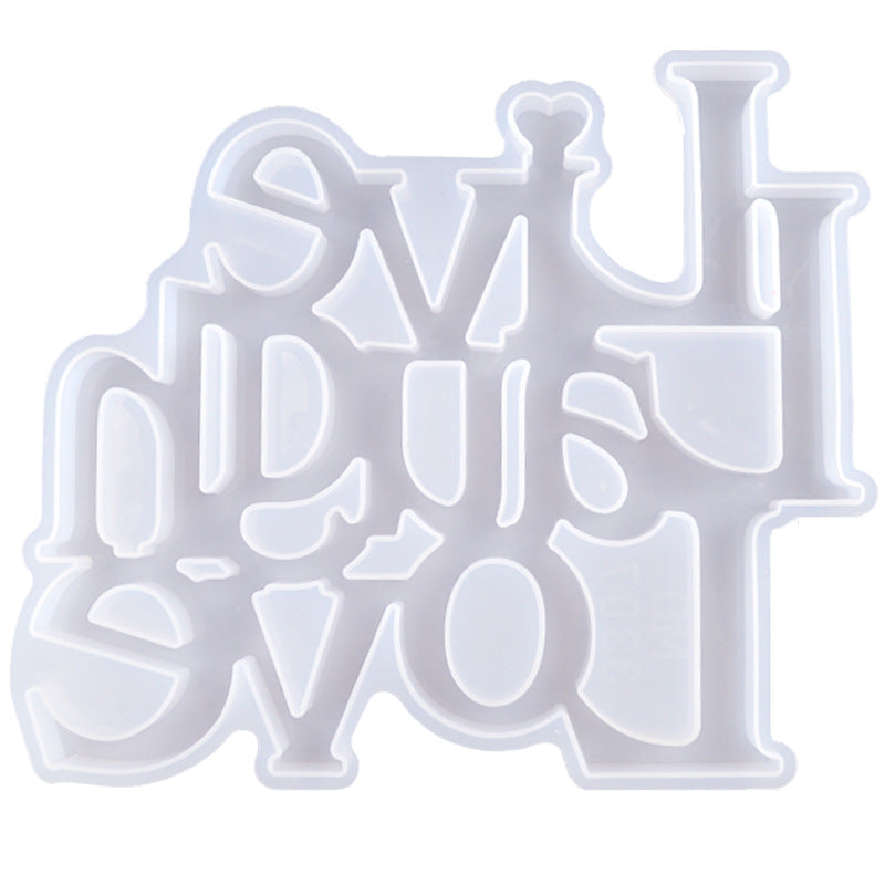 Live, Laugh, Love Splicing Decoration Silicone Resin Mold M-QZZ-LLL001