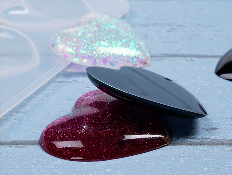 9 Grid Heart Silicone Resin Mold 188x165mm M-LYY-HET001