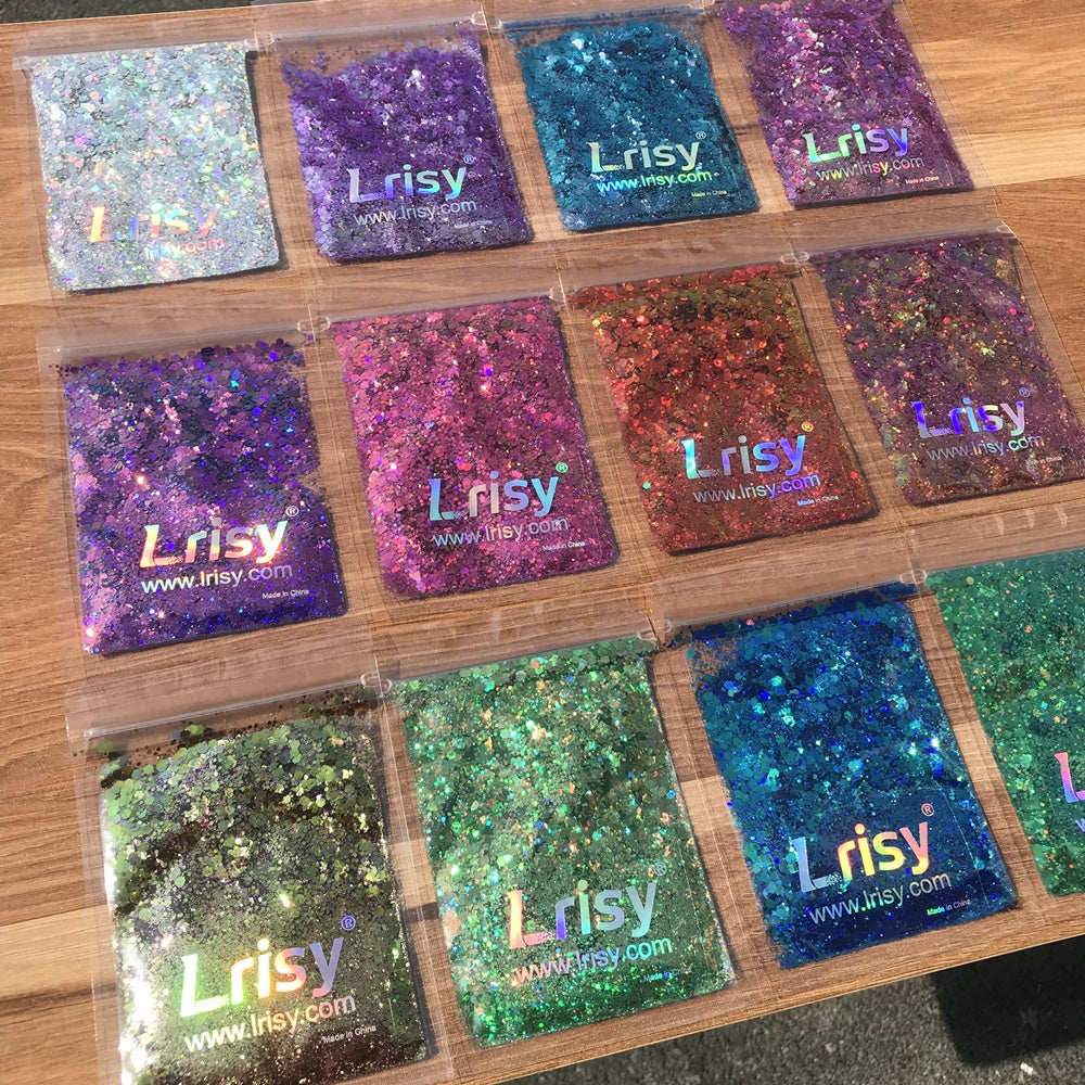 Lrisy Phantom Color Shift Glitter Chameleon Set/Kits 12 Colors (Total 120g)