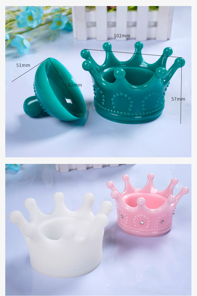 Crown Jewelry Storage Box Silicone Mold For DIY Epoxy Resin