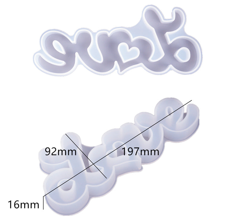 Love's alphabet Silicone Resin Mold M-LXRH-LOV001
