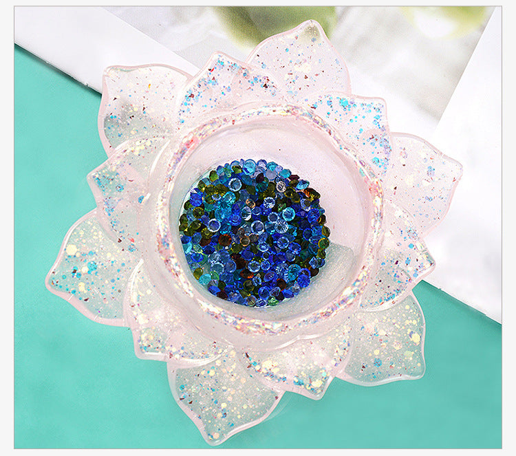 12 Petal Lotus Jewelry Box Silicone Mold For Epoxy Resin M-LYY-PLB001