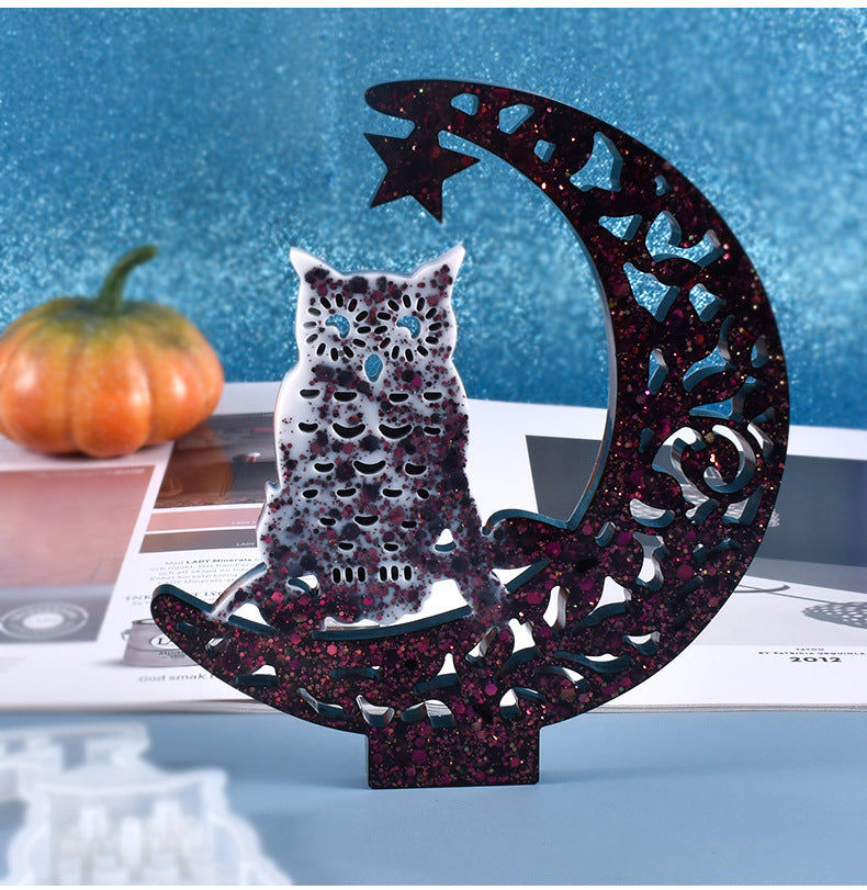 Hollow Out Owl Silicone Resin Mold M-LYY-YLP009