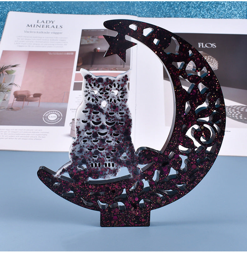 Hollow Out Owl Silicone Resin Mold M-LYY-YLP009