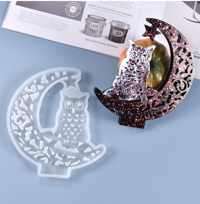 Hollow Out Owl Silicone Resin Mold M-LYY-YLP009