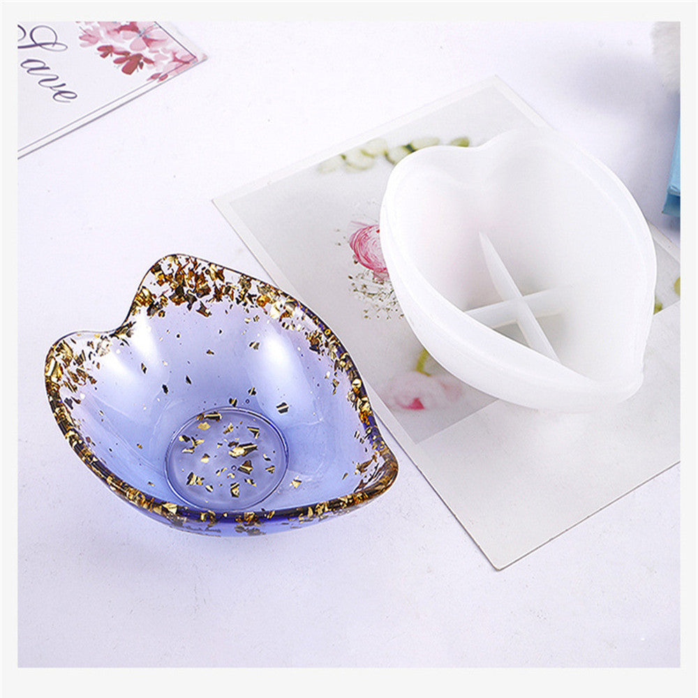 Oval leaf-shaped dish Silicone Resin Mold 133x100mm M-LYY-SYD001