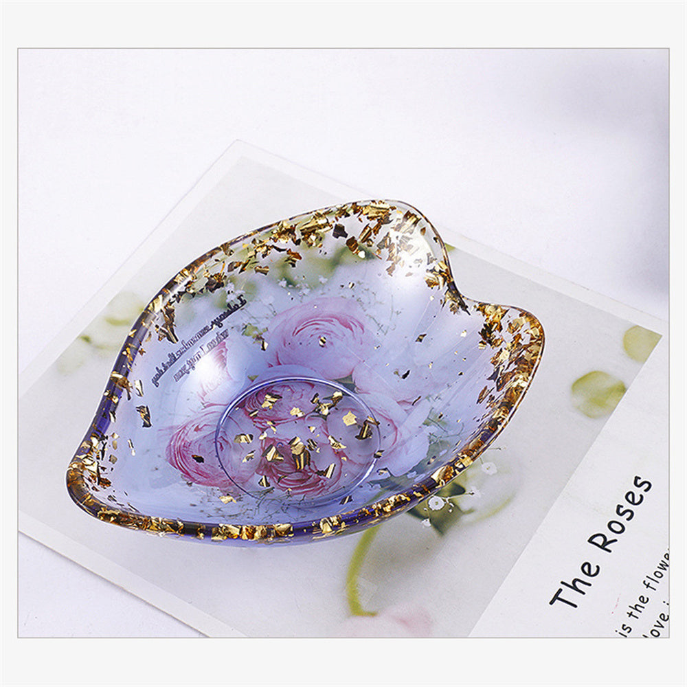 Oval leaf-shaped dish Silicone Resin Mold 133x100mm M-LYY-SYD001