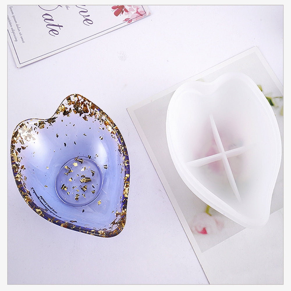 Oval leaf-shaped dish Silicone Resin Mold 133x100mm M-LYY-SYD001