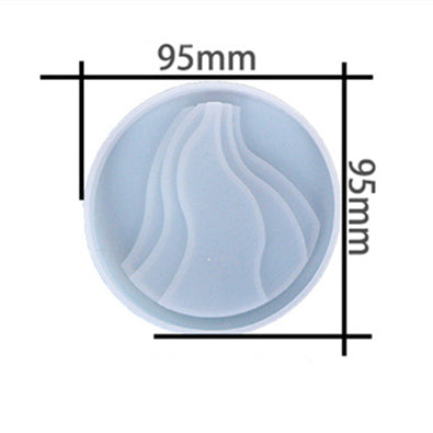 DIY Round Casting Coaster Silicone Resin Mold M-DYYY-HDBD002