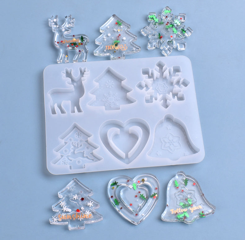 Christmas Series Decoration Pendant Silicone Resin Mold M-YMR-SDGP007