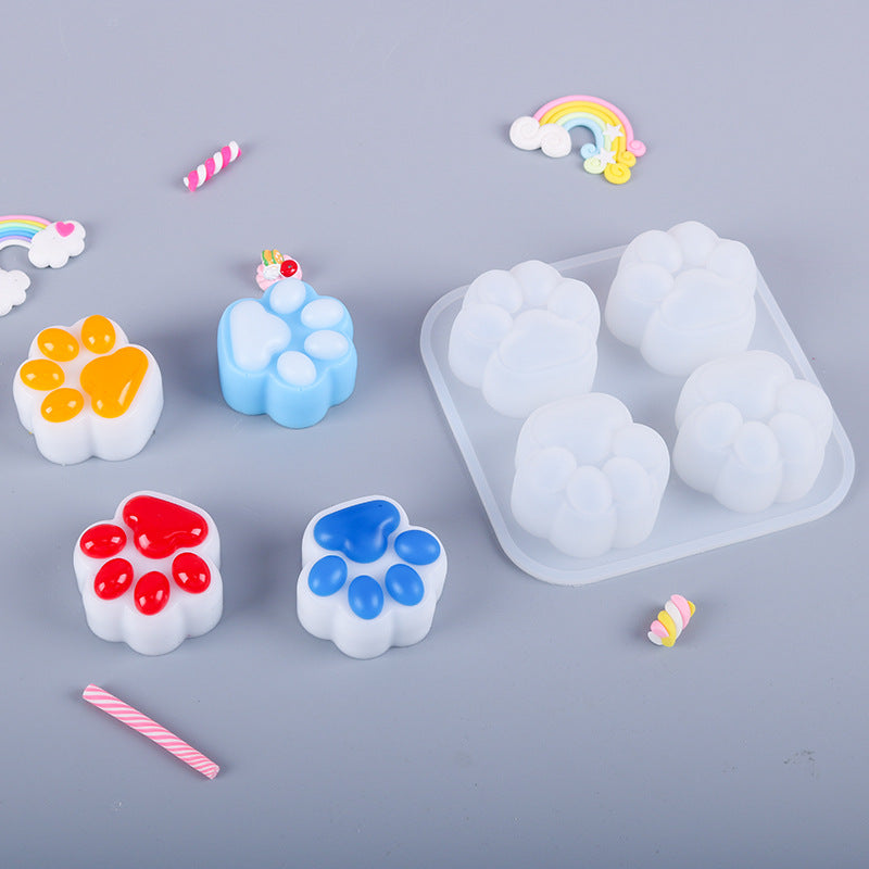Cute Cat Paws Silicone Resin Mold 130x125mm M-DYY-CCP001