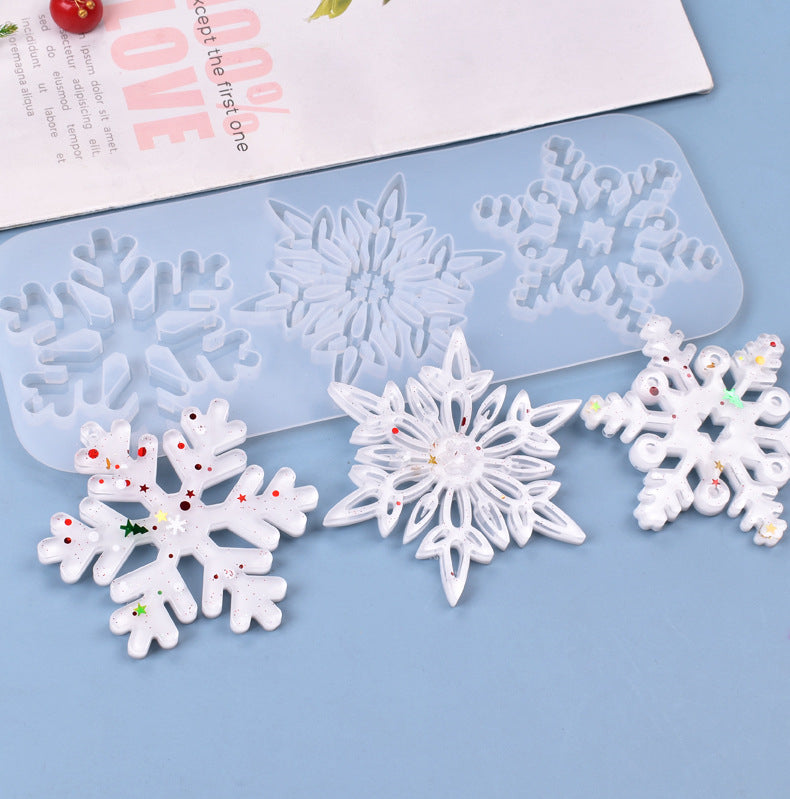 Snowflake Pendant Jewelry Silicone Resin Mold M-YMR-XHDJ007