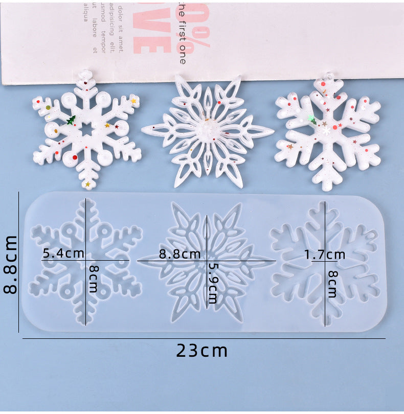 Snowflake Pendant Jewelry Silicone Resin Mold M-YMR-XHDJ007