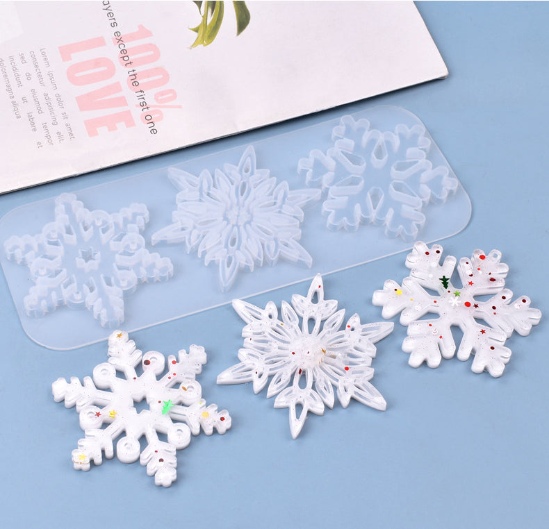 Snowflake Pendant Jewelry Silicone Resin Mold M-YMR-XHDJ007