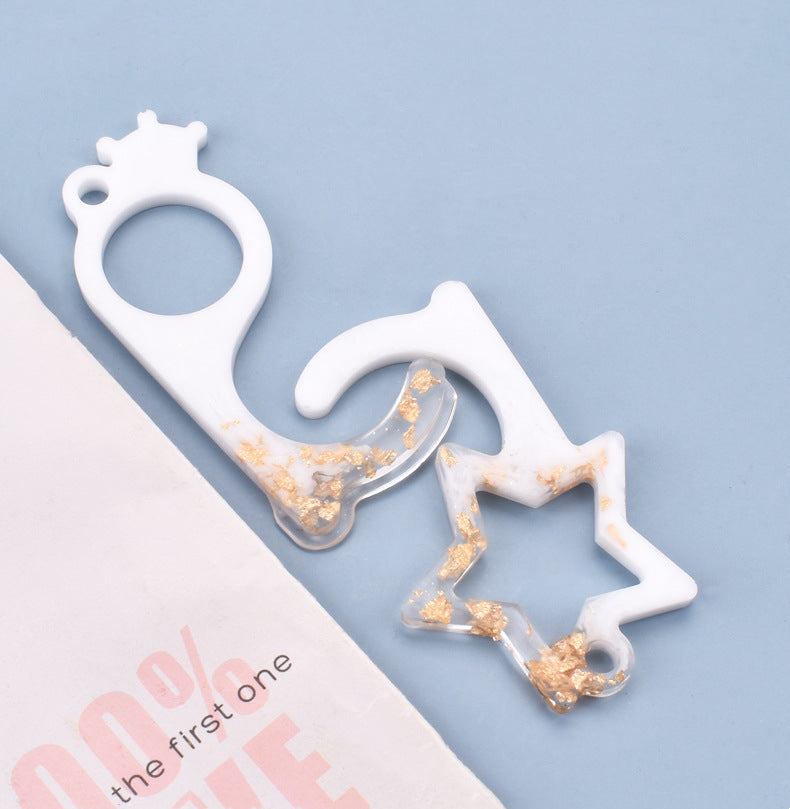 Star And Crown Silicone Chain Pendant Resin Mold M-YMR-YSK001