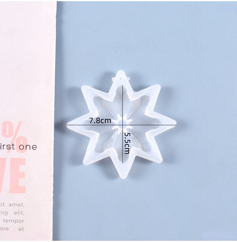 Snowflake Pendant Jewelry Silicone Resin Mold M-YMR-XHDJ002