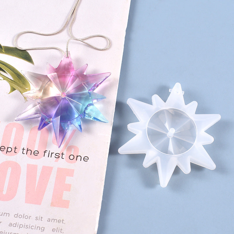 Snowflake Pendant Jewelry Silicone Resin Mold M-YMR-XHDJ001