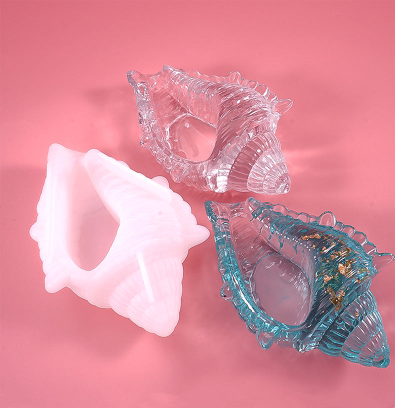 Conch Shaped Jewelry Storage Box Silicone Molds For DIY Epoxy Resin M-CP002