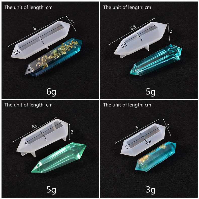 Pack of 24 Divination Crystal Pendant Resin Silicone Mold
