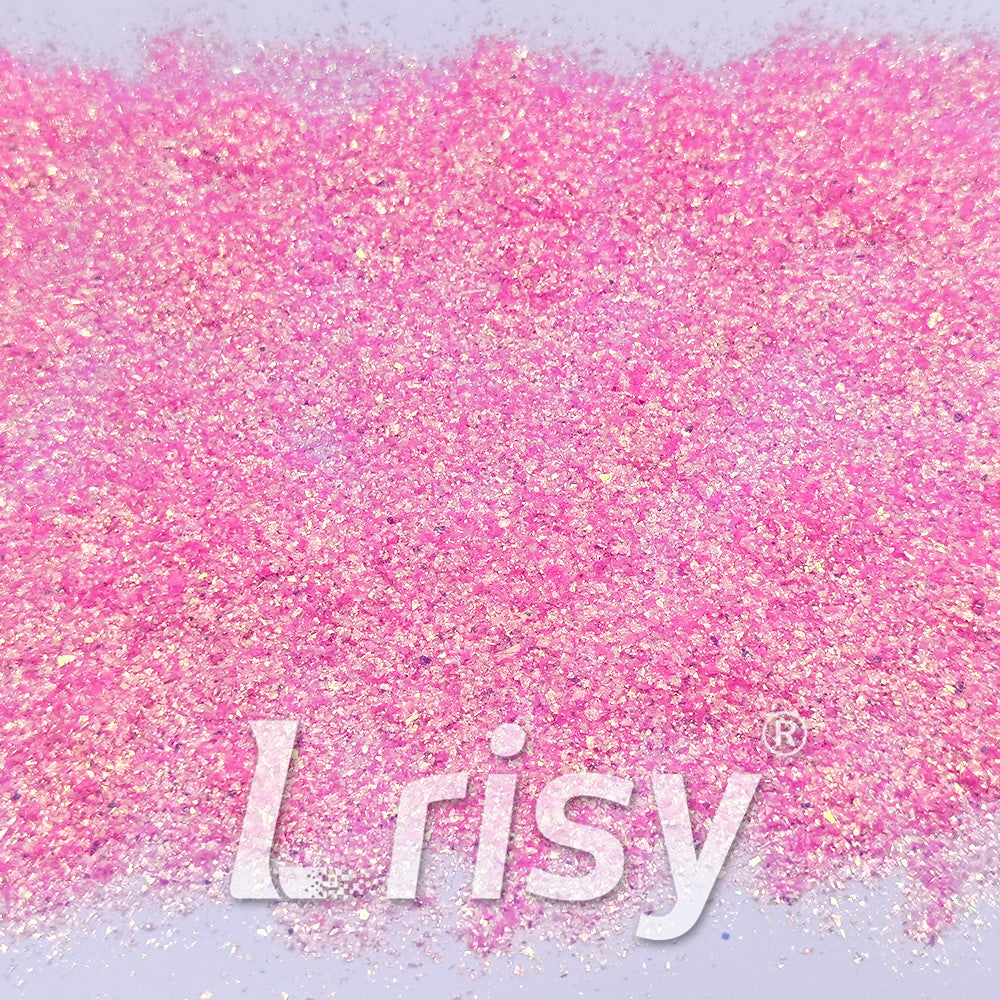 Iridescent Tender Pink Professional Cosmetic Cellophane Glitter Shards (Flakes) FCH18 2x2