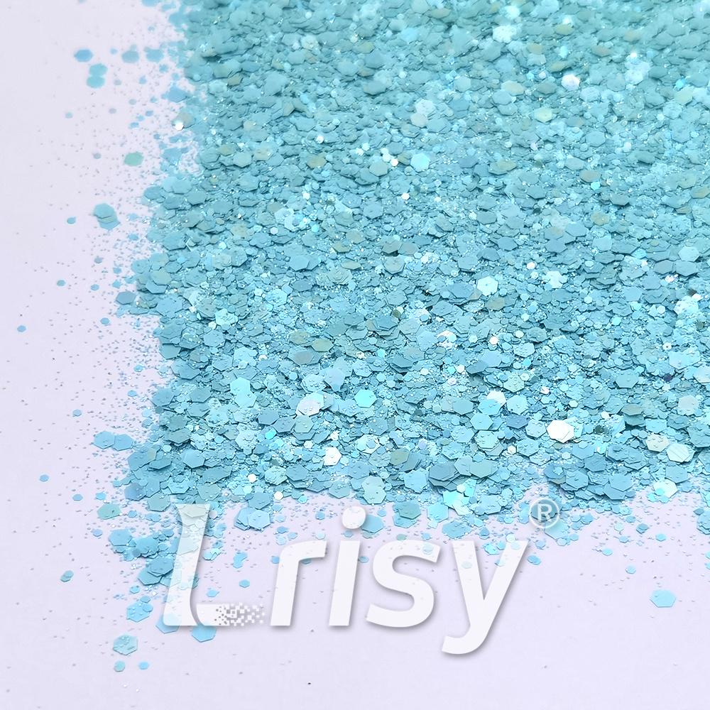 Macaron Color General Mixed Aqua Blue Glitter FC-E8047