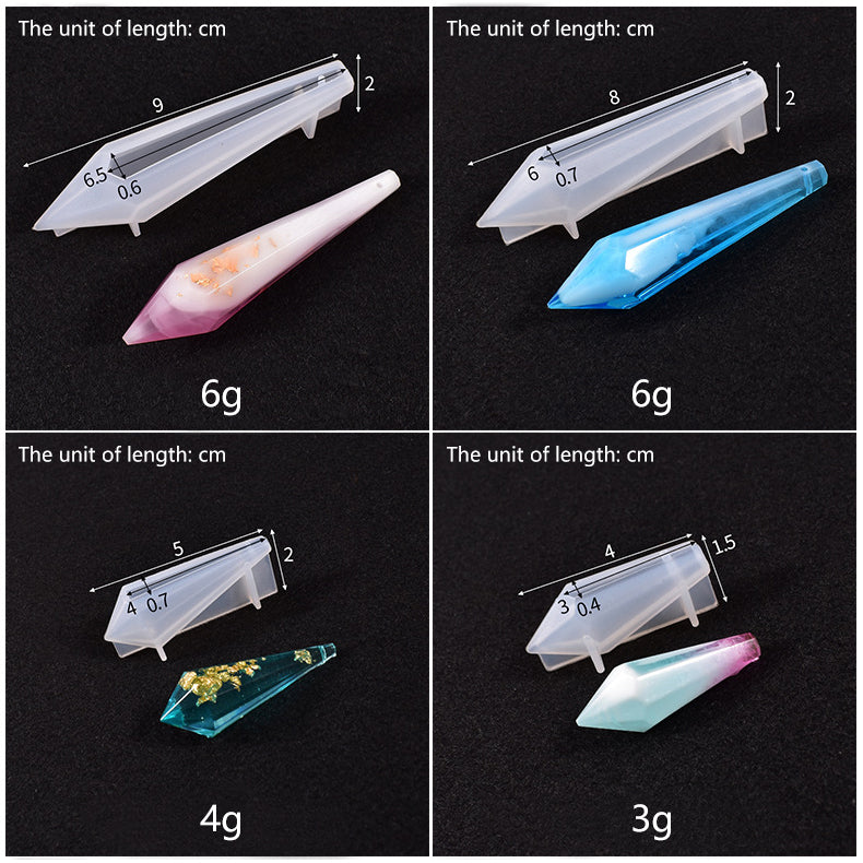 Pack of 24 Divination Crystal Pendant Resin Silicone Mold