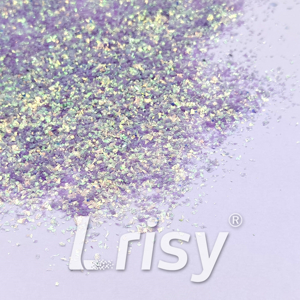 Iridescent Lilac Purple Professional Cosmetic Cellophane Glitter Shards (Flakes) FCH06 2x2