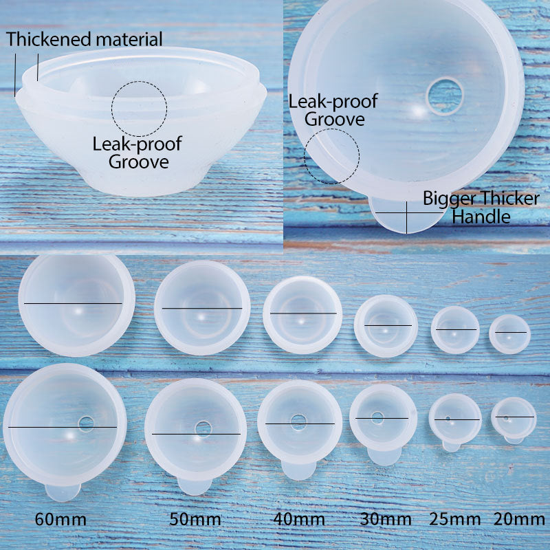 Round Ball Pack of 6 3D Silicone Molds For Resin M-LYY-SBP001