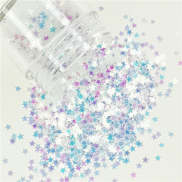 3mm Stars Shapes Dream Blue Glitter C004