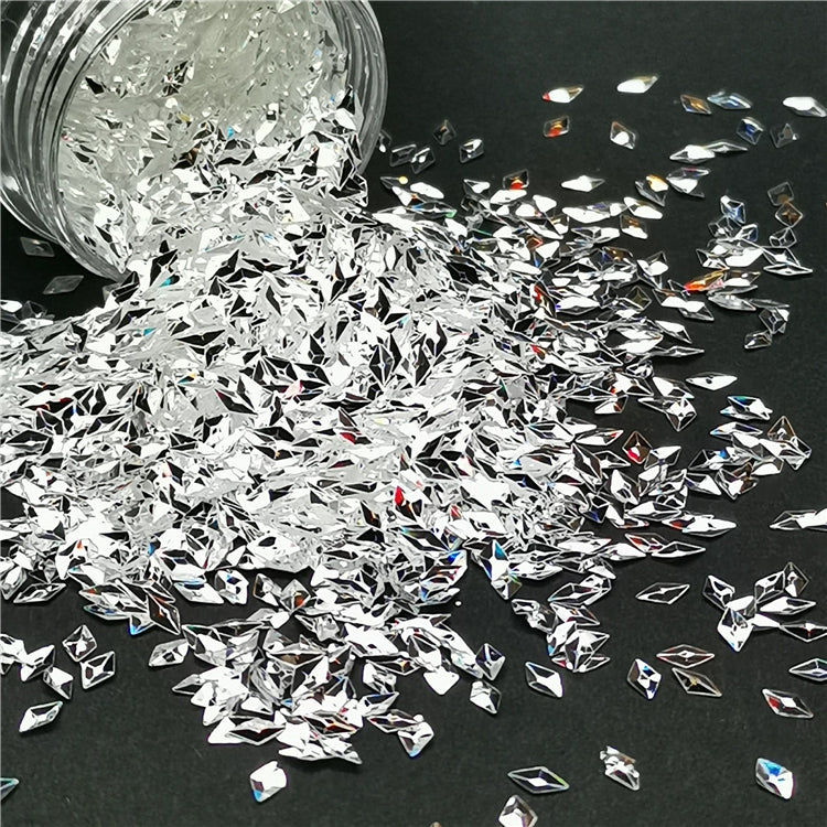 3mm 3D Rhombic Shapes Mirror Silver Glitter GSY001