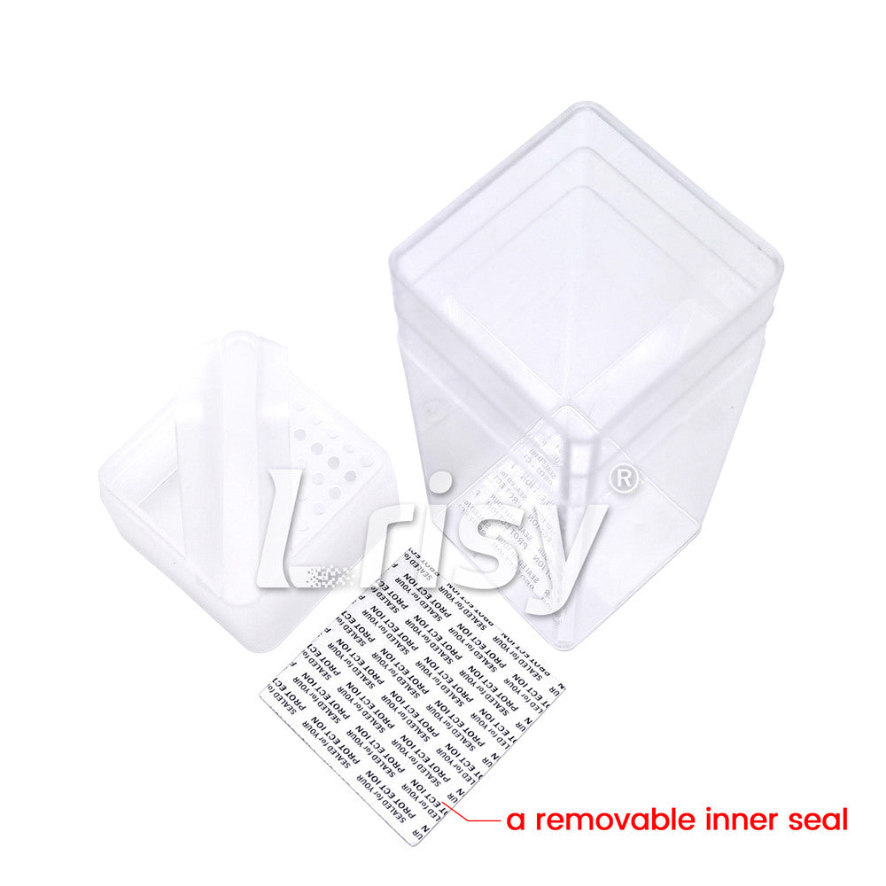 5 OZ Pack of 15 Pcs Square Glitter Shaker Jars 48 x 48 x 125mm