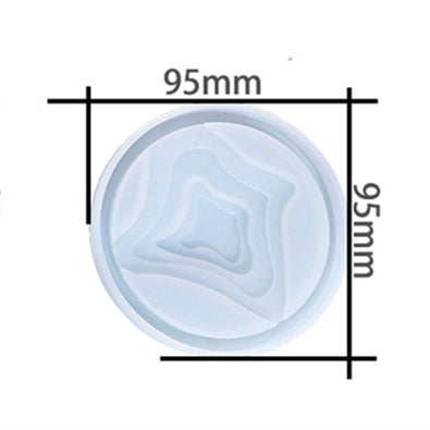 DIY Round Casting Coaster Silicone Resin Mold M-DYYY-HDBD004