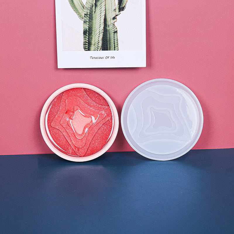 DIY Round Casting Coaster Silicone Resin Mold M-DYYY-HDBD004