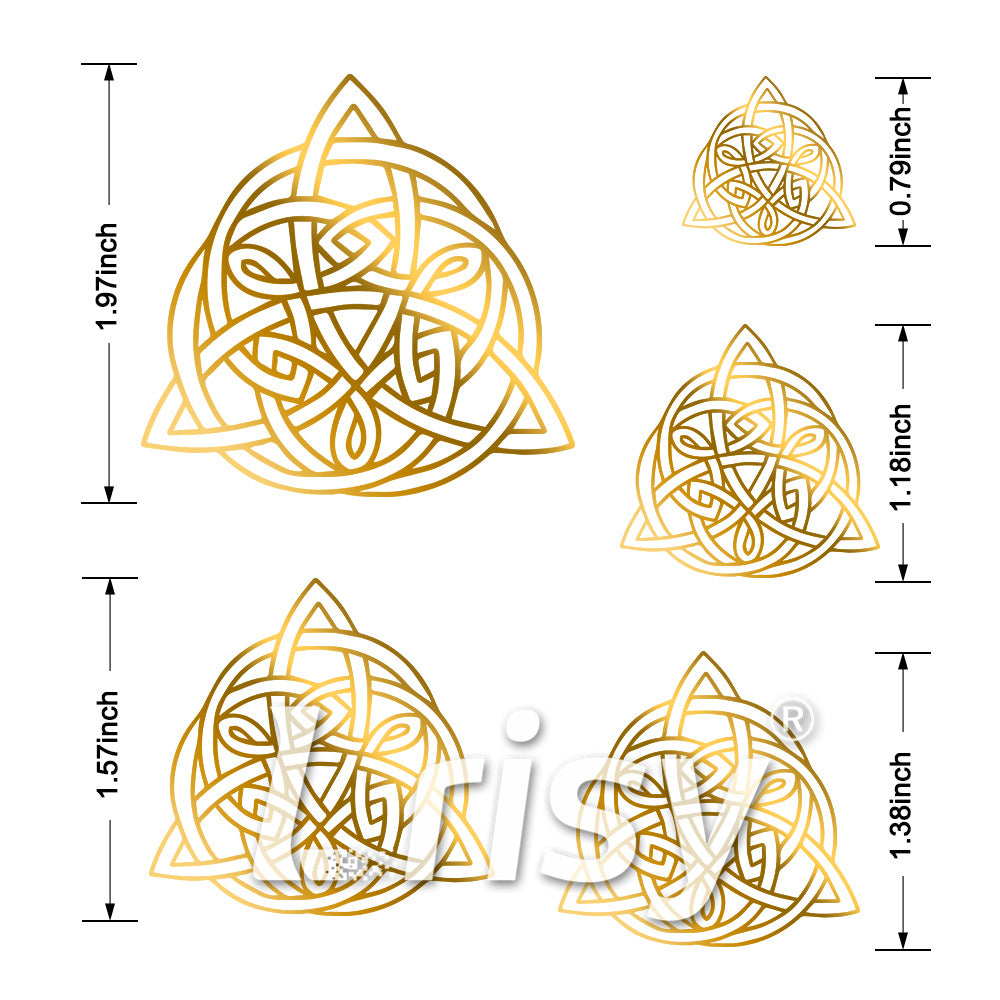 5 Size In 1 Set Symbols Orgonite Coppering Metal Sticker Golden Stuffers ZJ304