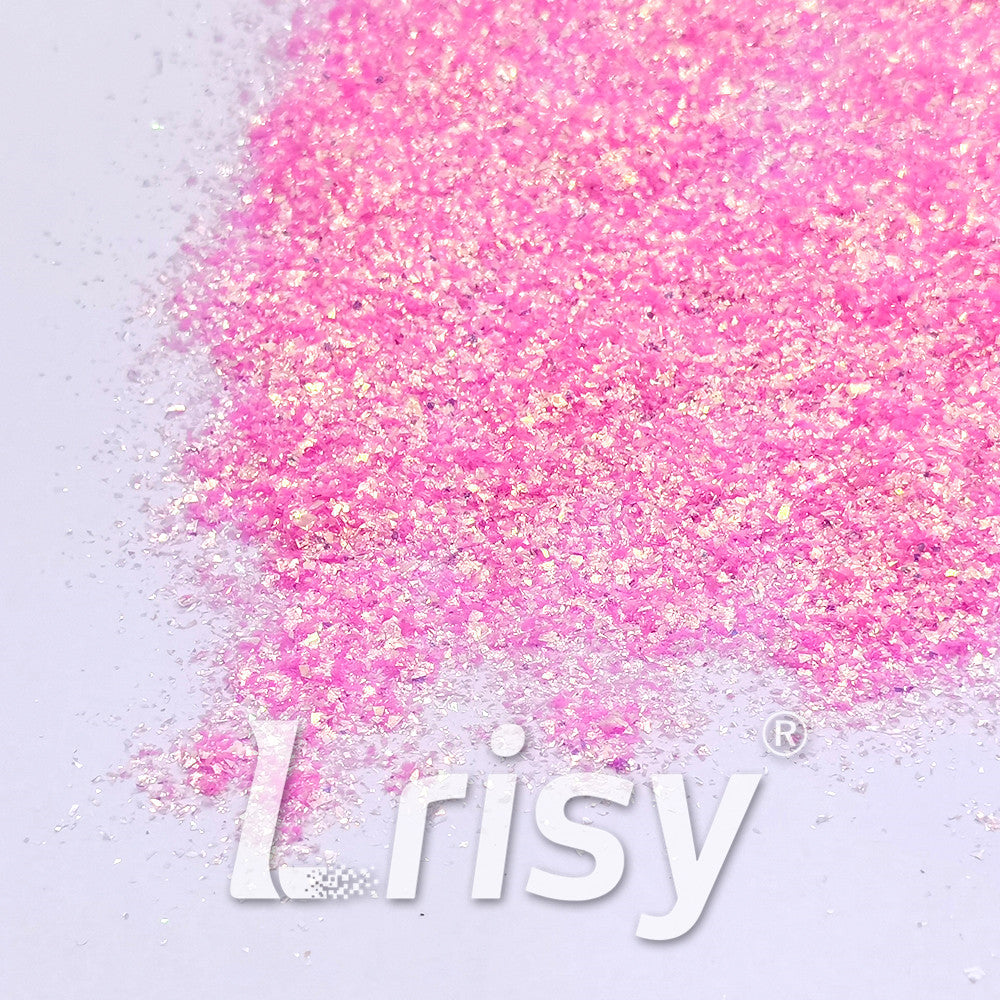 Iridescent Tender Pink Professional Cosmetic Cellophane Glitter Shards (Flakes) FCH18 2x2